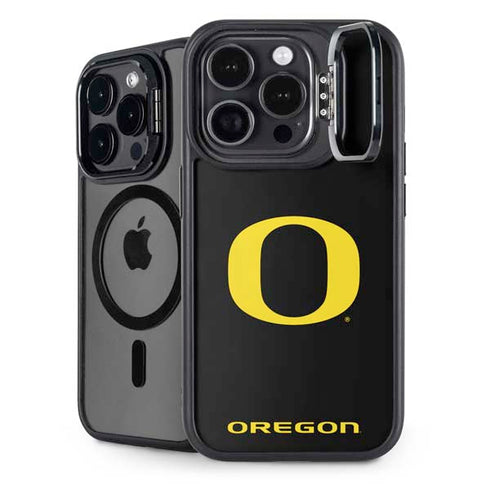 University of Oregon Ducks Black Gradient iPhone 16 Pro Kickstand Case